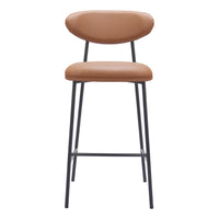 Zuo Rorun Barstool - Brown - Set of 2-Plush and durable faux leather fabric