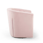 Modway Prospect Tufted Performance Velvet Swivel Armchair - Pink-Dense Foam Padded Seat