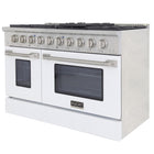 Kucht 48" KDF Series Pro Style Natural Gas Dual Fuel Range - Stainless Steel/White-Liquid Propane convertible