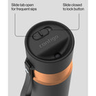 Contigo AutoSeal Insulated Stainless Steel Water Bottle with Carrying Strap - 16 oz (473 ml)-16 oz capacity (473 ml): Ideal for staying refreshed on the move