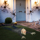 HOMCOM 62" Sound Activated Crawling Zombie Halloween Decoration -Red lights in the eyes 