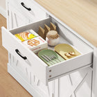 HOMCOM 69" H Pantry Cabinet with Charging Station - White-Tilt-out door holds a 7-gallon trash can or laundry basket 