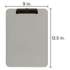 JAM Paper Plastic Clipboards with Low Profile Metal Clip - Letter Size (9 x 12.5) - Smoke Grey-Our clipboards feature a durable metal clip for securing papers that has a sturdy long-lasting spring.
