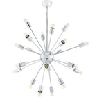Modway Volley Pendant Chandelier - Silver-Mid-Century Modern Chandelier