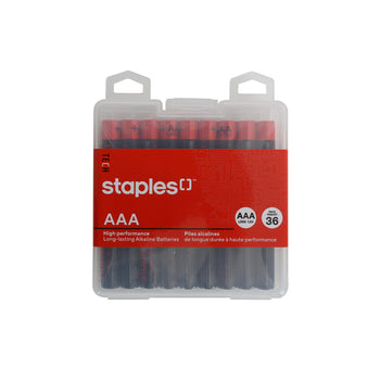 Staples Tech AAA Alkaline Battery - 36 Pack | staples.ca