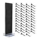 Azar Studio Base Pegboard Floor Stand - 60" x 17" - Black-Includes a T-strip sign holder that can be attached to the top of the pegboard display