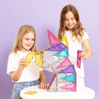 Connetix Glitter Unicorn Pack - 56 Pieces-All tiles feature Connetix unique bevelled design, allowing the tiles to be strong whilst offering clear refractions
