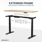 MotionGrey Electric Dual Motor Height Adjustable 140" W Sit-to-Stand Desk - Black Frame-German Made Bosch Dual Motors - Our dual Bosch premium motors feature above industry weight rating, movement speed and are designed to exceed energy efficient guidelines. For the best quality, each motor undergoes our 6-step full inspection procedure