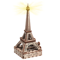 Mr.Playwood Eiffel Tower Eco-light 3D Wooden STEM Model - Set of 163-Eco-friendly 3D STEM model to assemble and customize at school or home