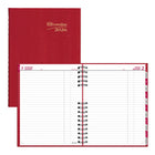 Brownline 2026 CoilPro Daily Planner Hard Cover with Twin-Wire Binding - 10" x 7-7/8" - Red - English-12-Month: January 2026 to December 2026