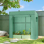 Outsunny Lean-to Tomato Greenhouse with PE Cover - Green- PE cover prevents UV scorching and prolongs service life
 