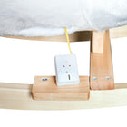 Qaba Baby Swan Design Rocking Horse - White-Fixed sound button on the ear which makes roaring sounds when pressed 