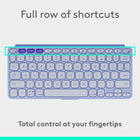 Logitech Keys-To-Go 2 Portable Bluetooth Tablet Keyboard with Built-in Cover - Lilac-Logi Options+ App: Customize your entire F-row to accommodate any function you need, so that working on-the-go is easy and efficient (available on Windows and macOS only)