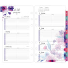Day-Timer 2027 Two Page Per Week Planner Refill - Portable Size - 6-3/4" H x 3-3/4" W - Floral - English-Soft Day-Timer borders make these refills properly business-like but pleasing to the eye