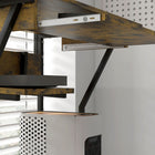 HOMCOM 31.5" Computer Desk - Rustic Brown-Painted steel frame is robust and strong
