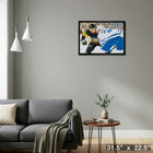 Sidney Crosby & Auston Matthews Face-off - Framed Canvas - 31" x 22"-Ready to hang - arrives fully assembled