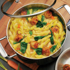 Tramontina Tri-Ply Clad 8 Qt Covered Stainless Steel Covered Stock Pot-Tri-Ply Clad construction