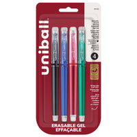 uni-ball Erasable Gel Pens - 0.7mm - Business Colours - 4 Pack-Gel Pens