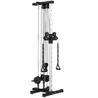 Soozier Wall Mount Cable Station with 15 Positions Adjustable Dual Pulleys-15 adjustable positions dual pulley systems for a wide range of bilateral and unilateral muscle exercises 