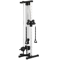 Soozier Wall Mount Cable Station with 15 Positions Adjustable Dual Pulleys-15 adjustable positions dual pulley systems for a wide range of bilateral and unilateral muscle exercises 