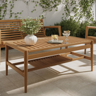 Modway Hayden 46" Outdoor Teak Wood Coffee Table - Natural-Slatted Design