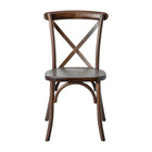Flash Furniture HERCULES Series Stackable Mahogany Wood Cross Back Chair-Attractive downward ''U'' design adds stability