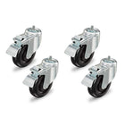 MotionGrey Heavy Duty Caster Wheels - 3" Swivel Casters with Locks - Silver-Heavy-Duty Load Capacity: Built with reinforced steel to support up to 250 lb (120 kg), ideal for desks, workstations, and heavy furniture