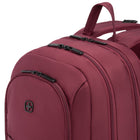Swiss Gear Womens Laptop Backpack - Pomegranate-Front organizer pocket with elastic pen loops and metal clip key/fob lanyard