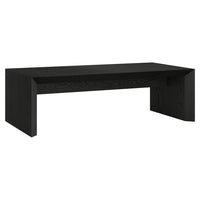 Hudson&Canal Oswin 48"W Rectangular Coffee Table - Black Grain-A modern contemporary design for your living room, den, and more