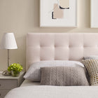 Modway Lily Biscuit Tufted Performance Velvet Full Headboard - Pink-Elegant Biscuit Tufting