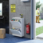 Ceha Canada CK 2-Door Multipurpose Metal Storage Cabinet - 24" W - White-VERSATILE DESIGN: Perfect for separating food, clothes, stationery, or more. Integrated handles make it easy to move, while multiple compartments keep items organized
