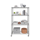 Seville Classics 4-Tier Shelving - 56.5" H x 36" W x 14" D - Silver Steel-1 Year Limited Manufacturer Warranty