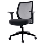 Staples Essentials Mesh Back Fabric Task Chair - Black-Mesh back and fabric seat