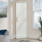Sauder HomePlus Corner Cabinet - Soft White-Adjustable shelving: Three adjustable shelves accommodate items at various heights
