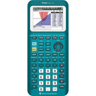Texas Instruments TI-84 Plus CE Graphing Calculator - Slide-on Hard Case - Teal Metallic-Vibrant backlit colour screen