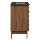 Modway Render 36" Bathroom Vanity - Walnut/Black-MDF and Particleboard
