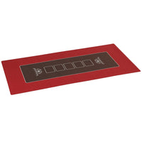 Soozier Poker Table Top 12-Player Poker Mat Water-Resistant - Red-Professional 94.2"L x 45.5"W (239.3 x 115.5 cm) mat for 12 players