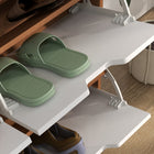 HOMCOM Shoe Cabinet with 4 Flip Drawers & Adjustable Shelves - Natural Wood-Materials: Particleboard, Pine