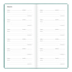 Letts of London 2027 Woodland Week to View Slim Size Planner - 5-7/8" x 3-1/8" - Green - Multilingual-White paper from sustainable sources