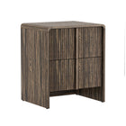 Manhattan Comfort Novara 22" Contemporary 2-Drawer Nightstand - Jacobean Walnut-Compact & Functional Design: Ideal for bedrooms, guest rooms, or smaller spaces