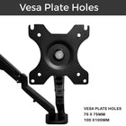 MotionGrey Single Monitor Arm Stand - VESA Desk Mount for Up to 28" Screens - Black-Full Motion Adjustability: Tilt, swivel, rotate, and raise or lower your screen to achieve the perfect viewing angle for work or play