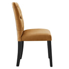 Modway Duchess Performance Velvet Dining Chairs - Cognac - 2 Pack-Non-Marking Foot Caps