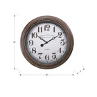 Monarch Specialties Clocks 20" Round Wall Clock - -Quartz movement ensures accurate timekeeping with a non-ticking mechanism, perfect for quiet environments