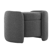 Modway Nebula Boucle Upholstered Ottoman - Charcoal-Modern Storage Ottoman