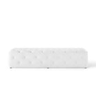 Modway Amour 72" Tufted Button Entryway Faux Leather Bench - White-6