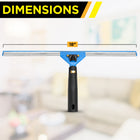 Gritt Commercial 18" Swivel Window Squeegee with Quick Release-Made of rust-resistant, long-lasting stainless steel