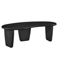 Modway Vetra Kidney-Shaped Free Coffee Table - Black-Kidney-Shaped Table