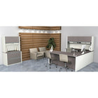 Bestar Connexion Collection 72" Executive Desk, Sandstone & Slate-Can be joined to Credenza with Bridge " each sold separately
