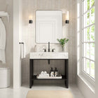 Modway Gridiron 36" Bathroom Vanity - White/Black-8" Centerset Faucet Holes
