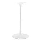 Modway Lippa 28" Round Faux Marble Bar Table - White Black-Non-Marking Felt Pad